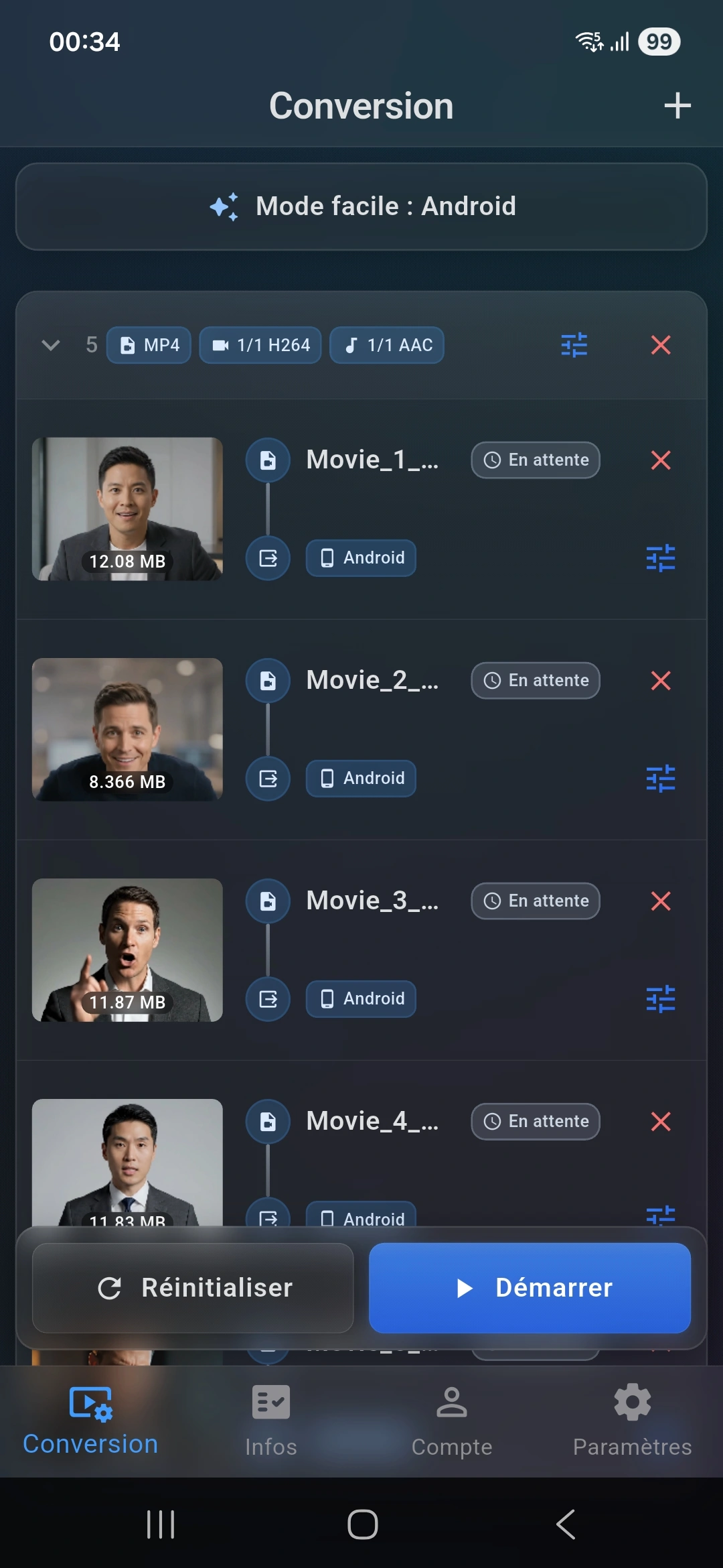 RecodeFlow Android UI